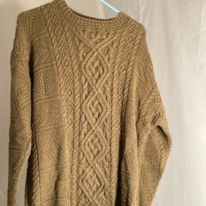 Vintage Hand-Knitted Weathervane Sweater - Tan